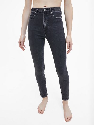 Calvin Klein Ruhák HU469482 | Calvin Klein High Rise Skinny Női Farmernadrág Fekete